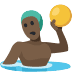 🤽🏿 person playing water polo: dark skin tone display on Facebook